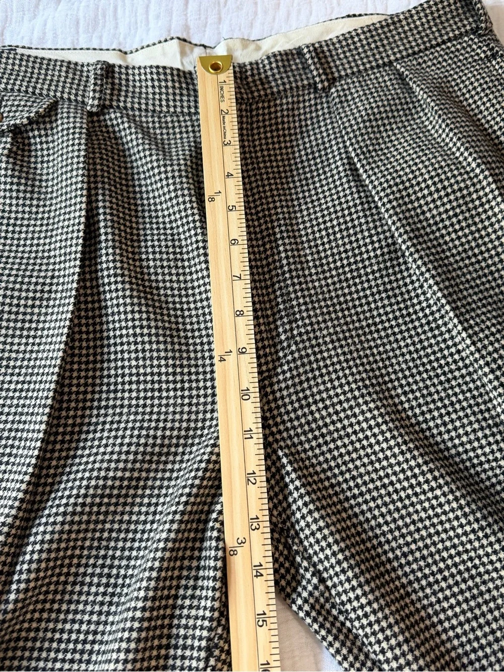 Vintage Ralph Lauren Black and White Houndstooth Dress Pants Office Size 36W